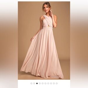 Elegant Blush Evening Gown